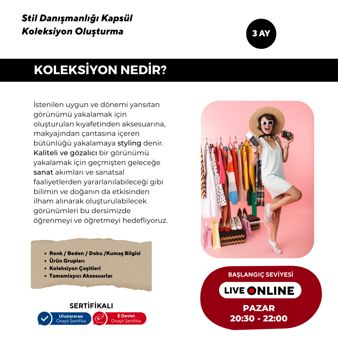 Stil Danışmanlığı ve Koleksiyon Oluşturma (Masterclass Programı)