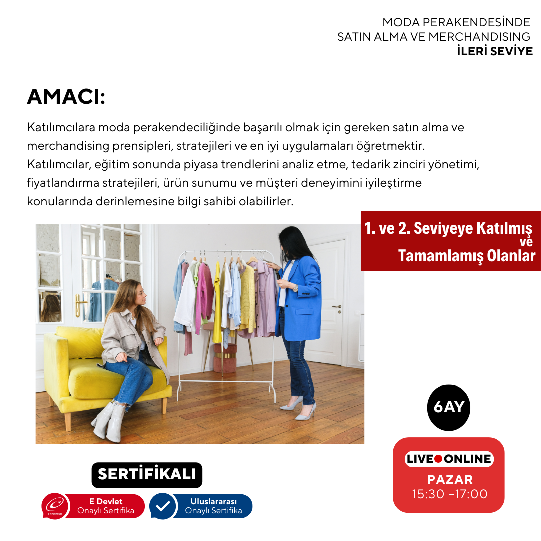 Moda Perakendesinde Satın Alma ve Merchandising ( Online)-İleri Seviye