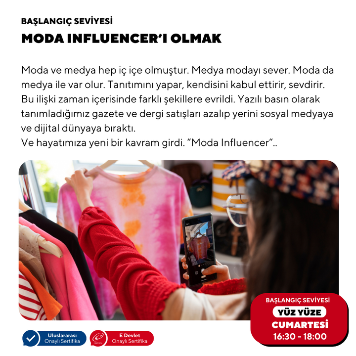 Moda Influencer'ı Olmak ( Yüz yüze)