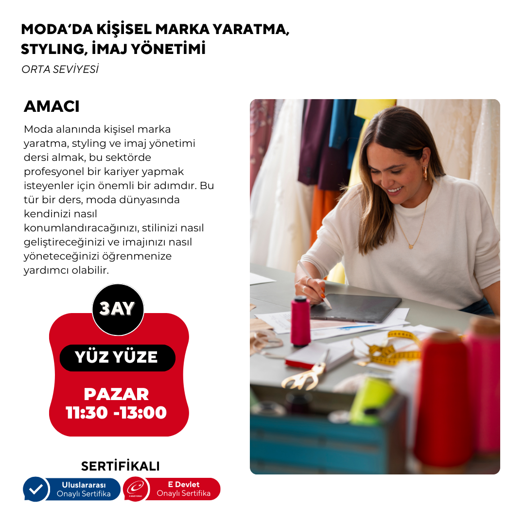 Moda'da Kişisel Marka Yaratma,Styling, İmaj Yönetimi -Orta Seviye