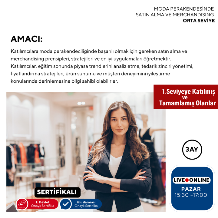 Moda Perakendesinde Satın Alma ve Merchandising ( Online)-Orta Seviye