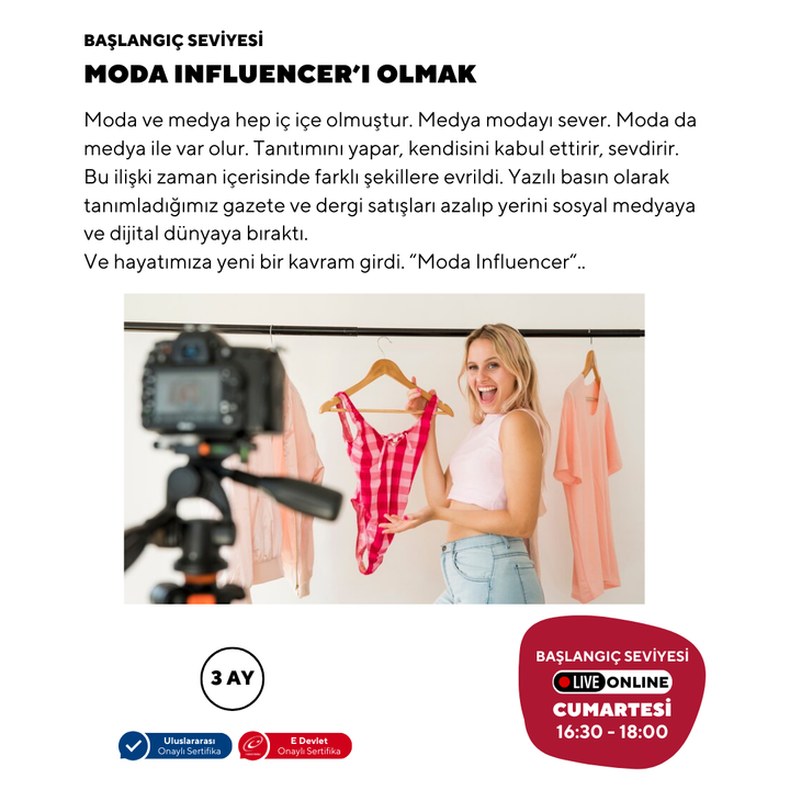 Moda Influencer'ı Olmak ( Online )