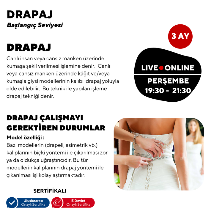 Drapaj (Başlangıç Seviyesi)- Online
