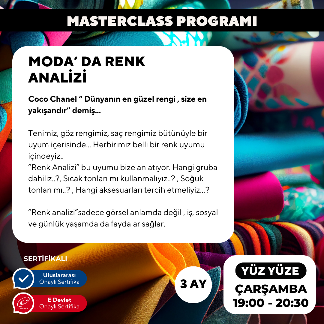 Moda'da Renk Analizi (Yüz Yüze)