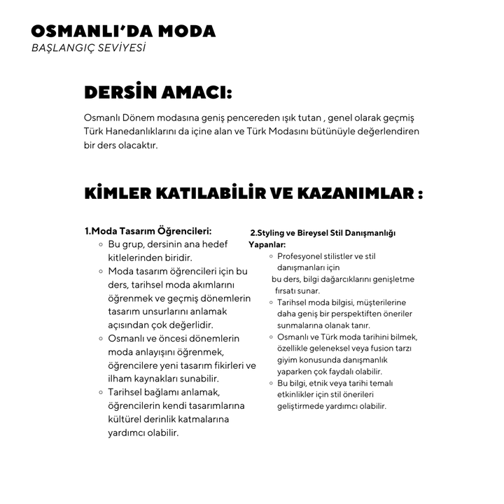 Osmanlı'da Moda - Online