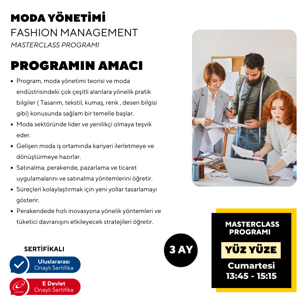 Moda Yönetimi Masterclass ( Yüz Yüze)
