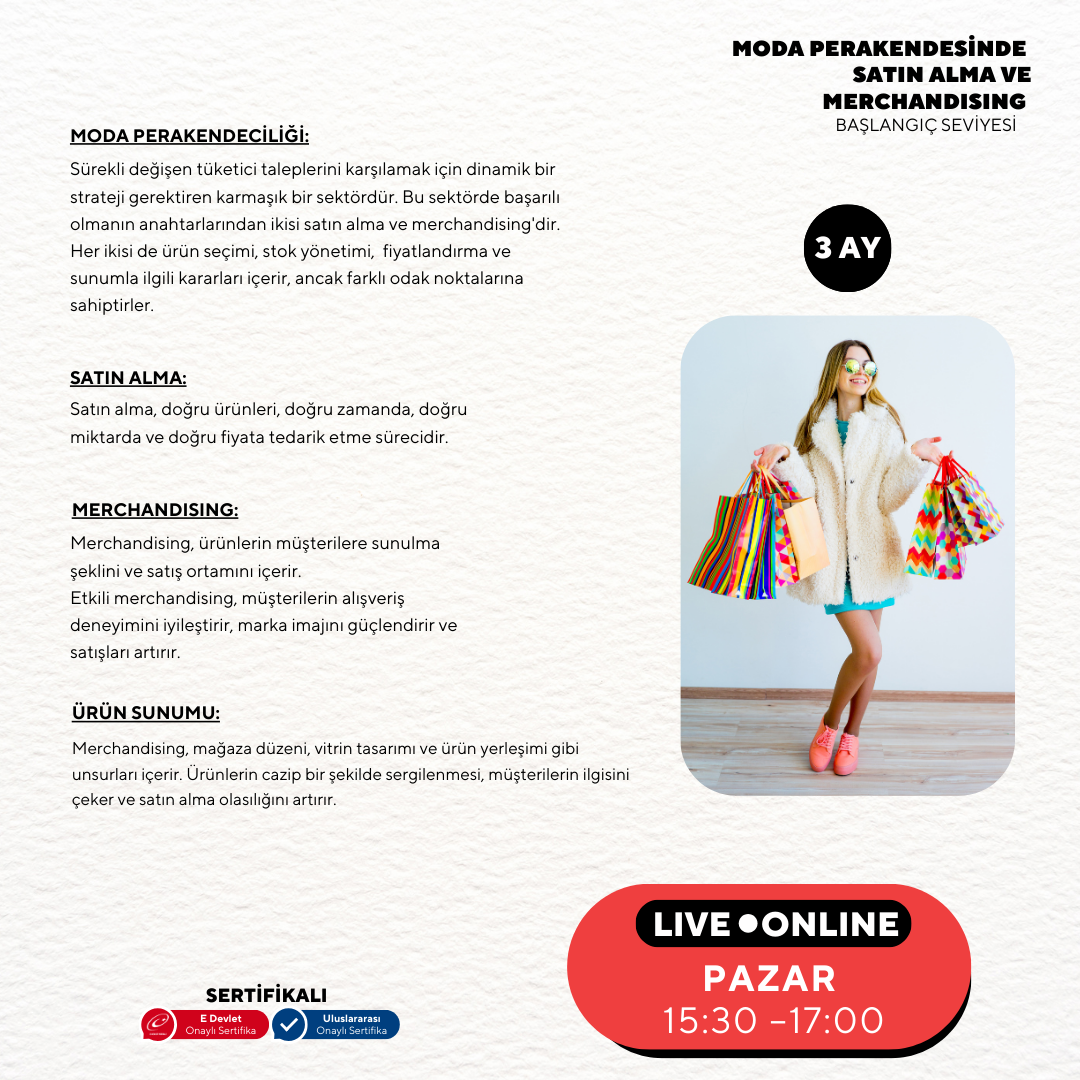 Moda Perakendesinde Satın Alma ve Merchandising ( Online)-Başlangıç Seviyesi