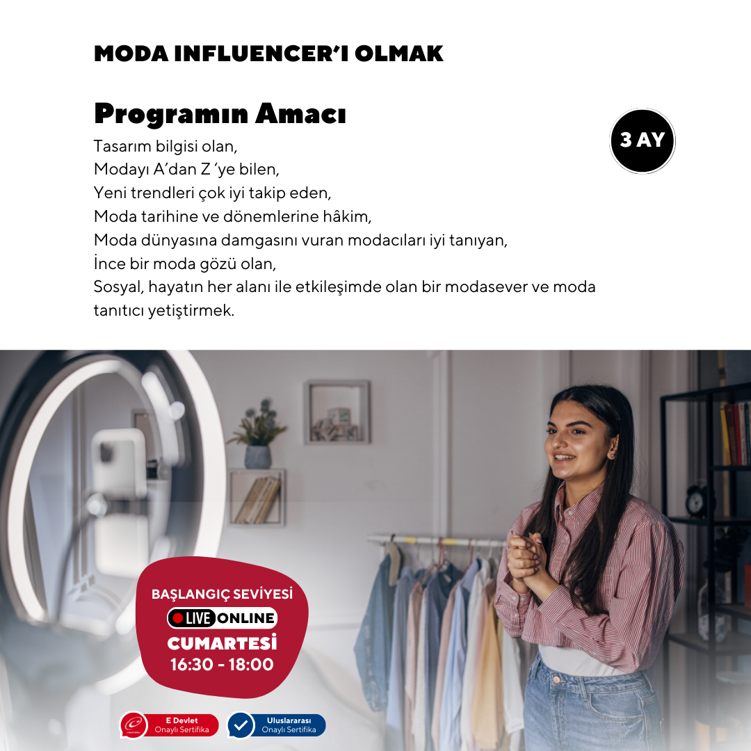 Moda Influencer'ı Olmak ( Online )