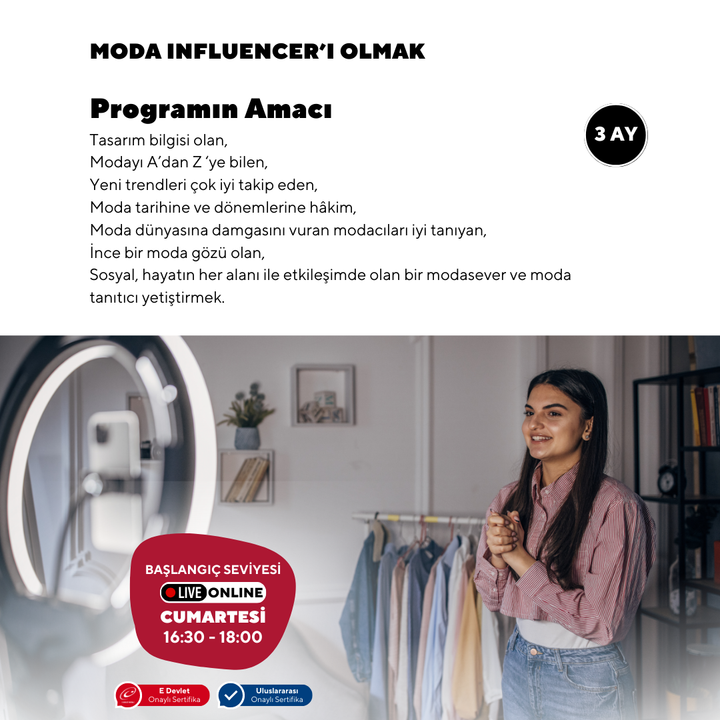 Moda Influencer'ı Olmak ( Online )