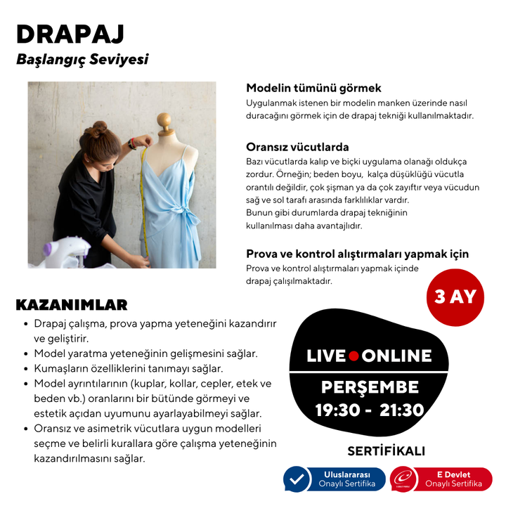 Drapaj (Başlangıç Seviyesi)- Online