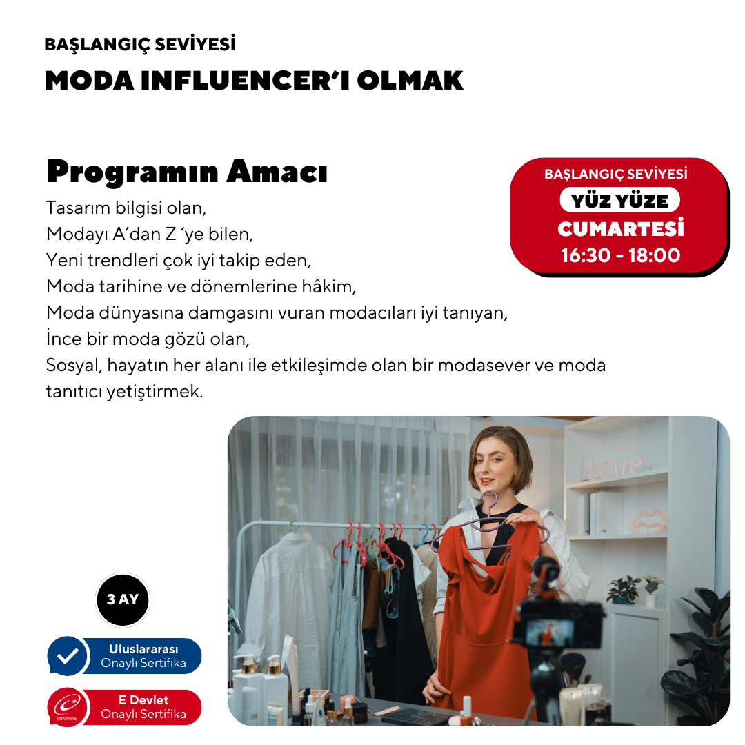 Moda Influencer'ı Olmak ( Yüz yüze)