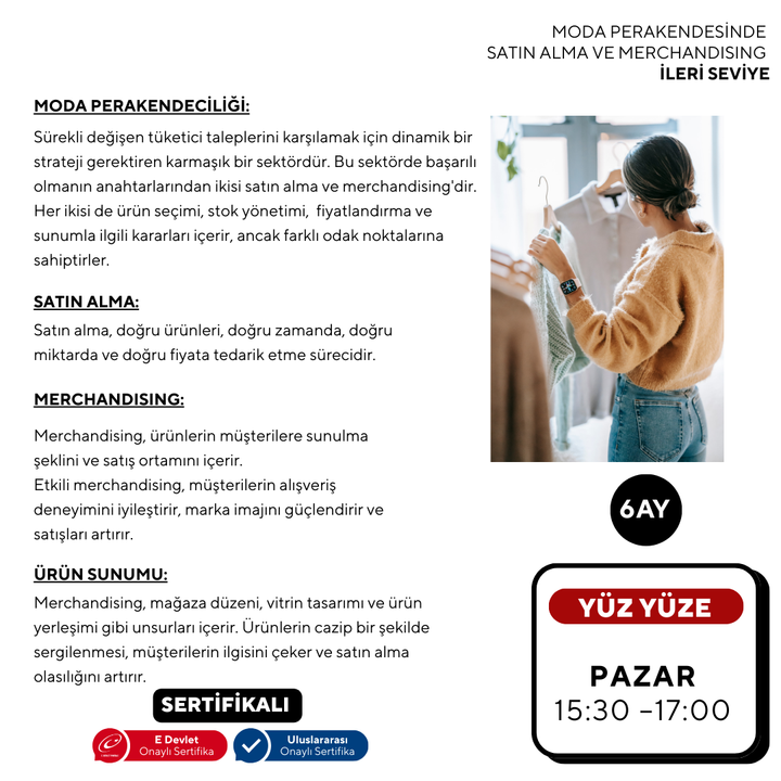 Moda Perakendesinde Satın Alma ve Merchandising ( Yüz Yüze)-İleri Seviye
