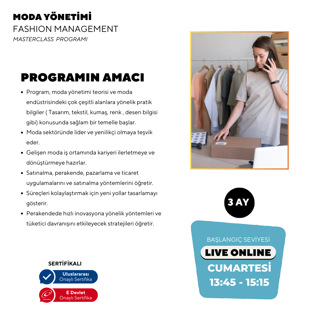Moda Yönetimi Masterclass  (Online)