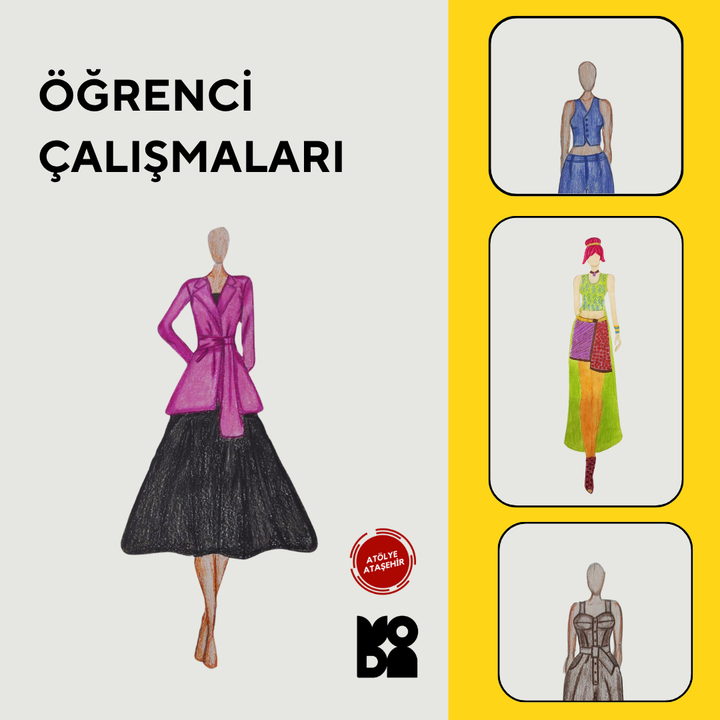 Moda (11-15 Yaş'a Özel)-Kıyafet Tasarım,Aksesuar,Temel Kalıp (Yüz Yüze)