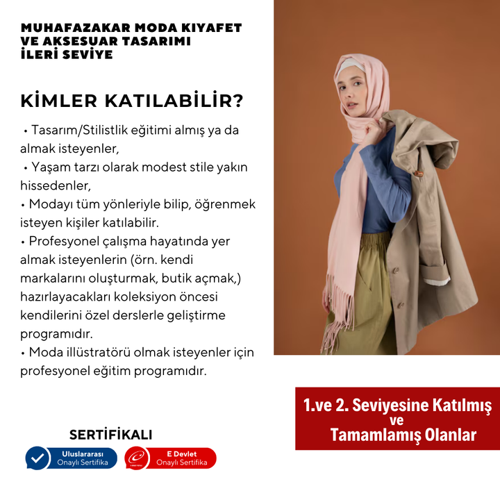 Muhafazakar Moda Kıyafet ve Aksesuar Tasarımı - İleri Seviye