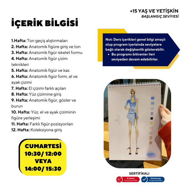 Moda Tasarım Çizim -Yüz Yüze