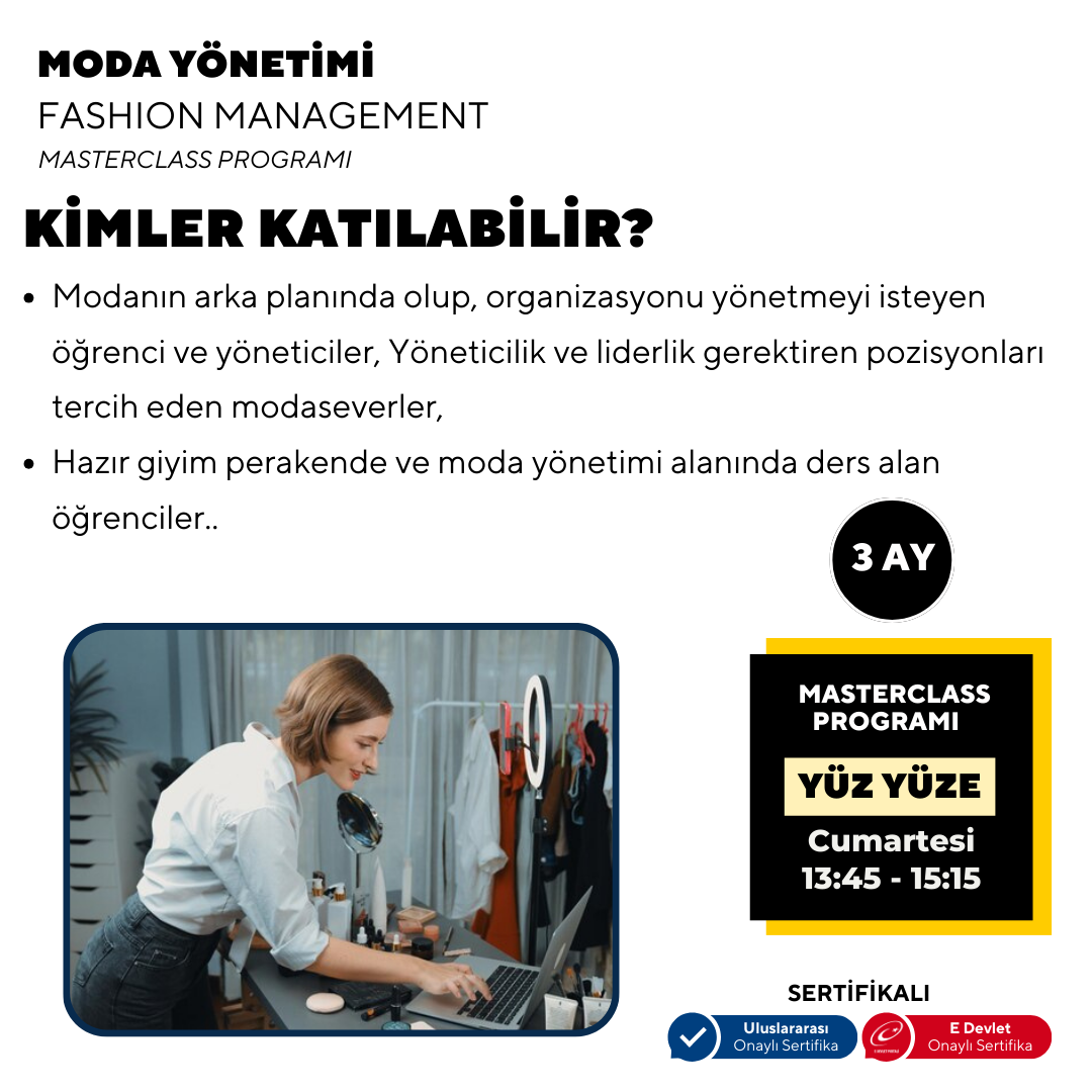 Moda Yönetimi Masterclass ( Yüz Yüze)