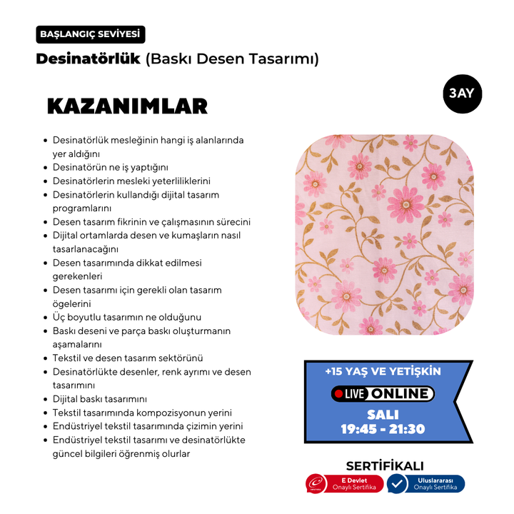 Adobe Photoshop ile Desinatörlük  (Baskı Desen Tasarımı)
