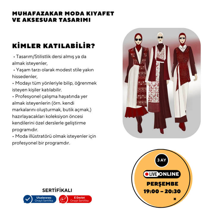 Muhafazakar Moda Kıyafet ve Aksesuar Tasarımı