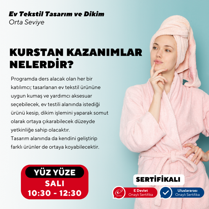 Ev Tekstil Tasarım - Orta Seviye