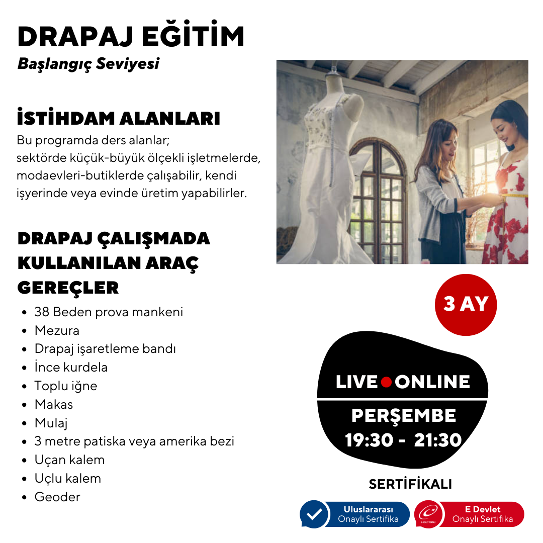 Drapaj (Başlangıç Seviyesi)- Online