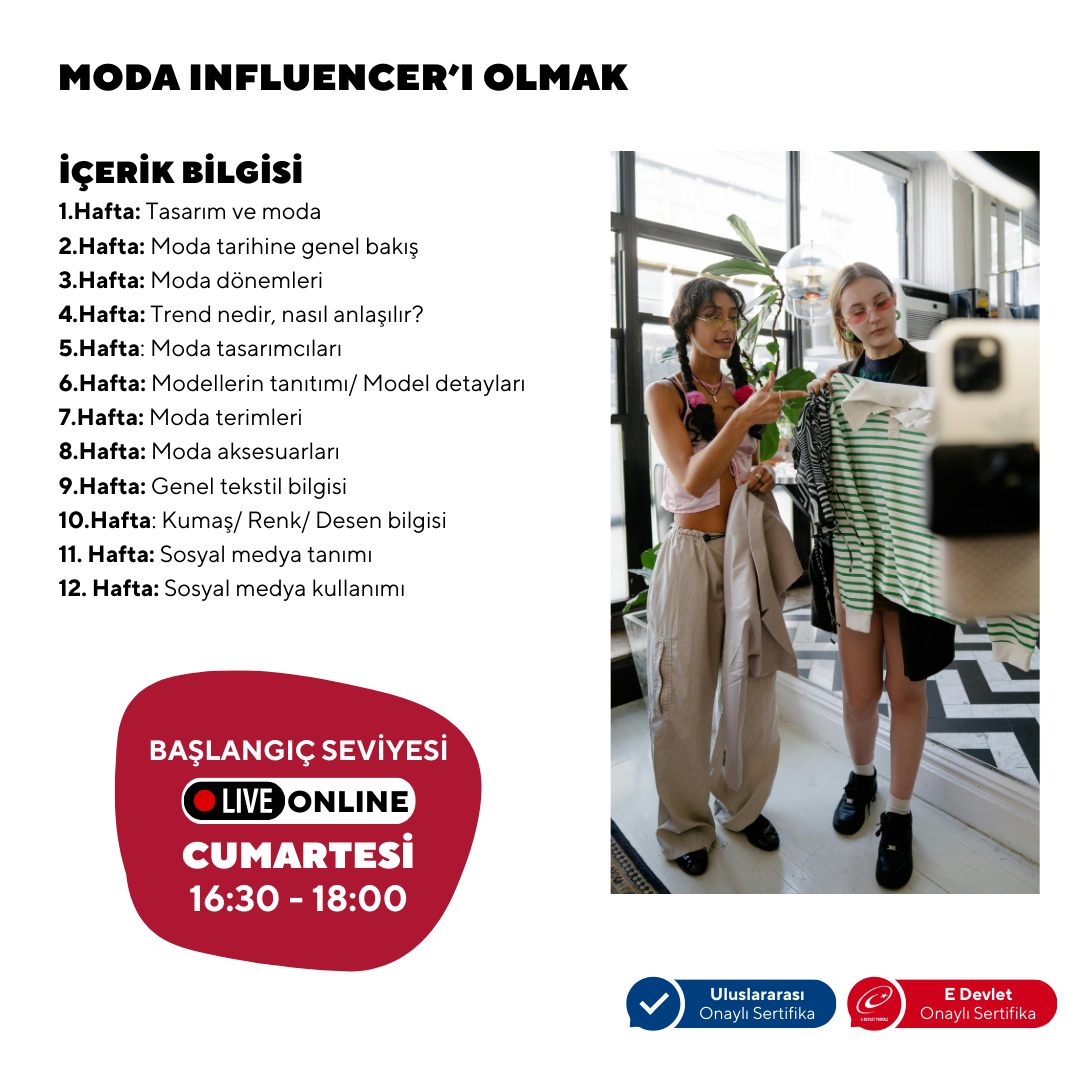 Moda Influencer'ı Olmak ( Online )