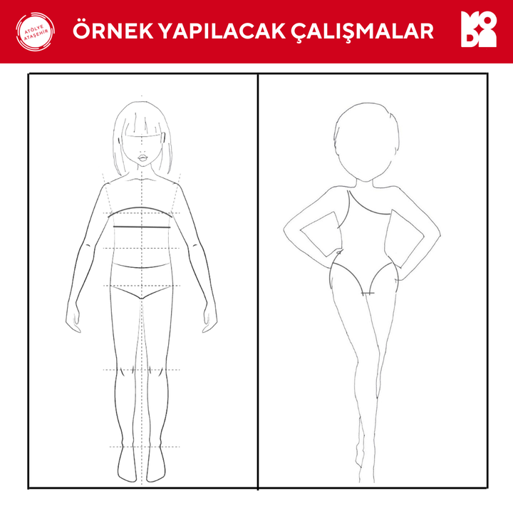 8-11 Yaş Moda Tasarımı Çizim (Yüz Yüze)