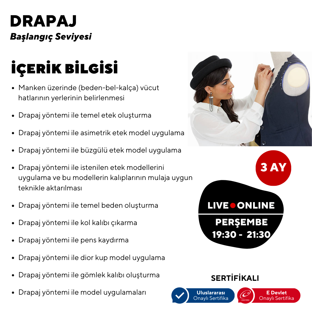 Drapaj (Başlangıç Seviyesi)- Online