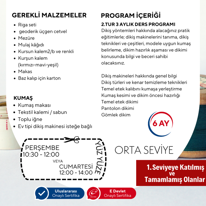 Modelistlik  (Orta Seviye) -Yüz Yüze
