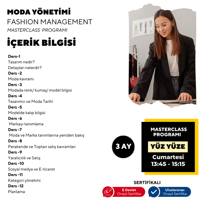 Moda Yönetimi Masterclass ( Yüz Yüze)