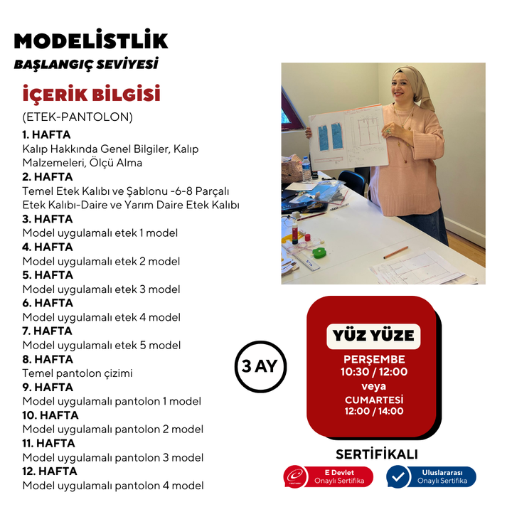 Modelistlik (Başlangıç Seviyesi) -Yüz Yüze