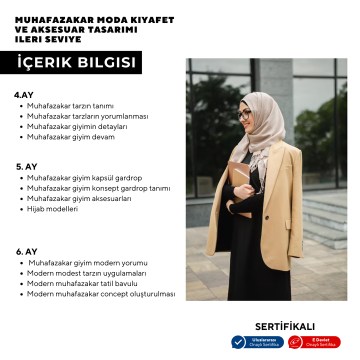 Muhafazakar Moda Kıyafet ve Aksesuar Tasarımı - İleri Seviye