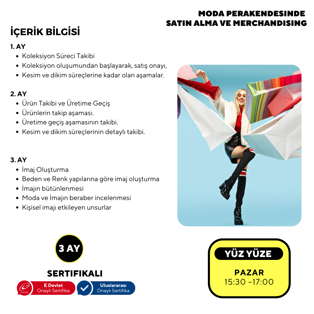 Moda Perakendesinde Satın Alma ve Merchandising ( Yüz Yüze)-Başlangıç Seviyesi